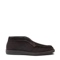 Men&rsquo;s grey suede desert boot with fur - Santoni - 1