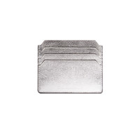 Silver laminated leather credit card holder - Santoni - 2