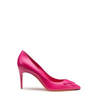 Women's pink leather high-heel Santoni Sibille pump - Santoni - 1