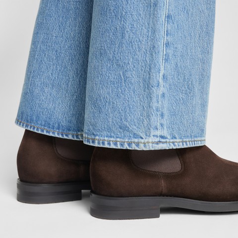 Men&rsquo;s brown suede Chelsea boot - Santoni - 7