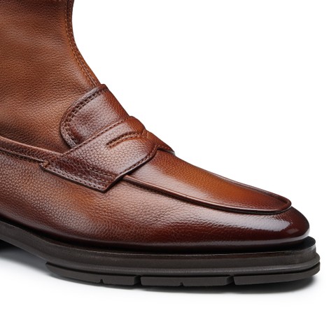 Men's brown leather Carlo Ice ankle boot - Santoni - 6
