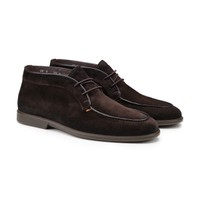 Men's dark brown suede desert boot - Santoni - 2