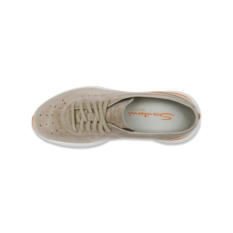 Women's beige suede Easy Bounce sneaker - Santoni - 5