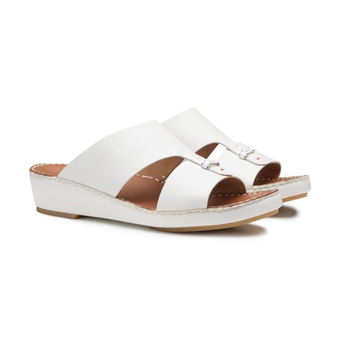 Men's white leather sandal - Santoni - 2