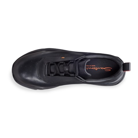 Men's black leather sneaker - Santoni - 4