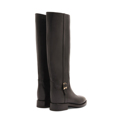 Women's black leather boot - Santoni - 4
