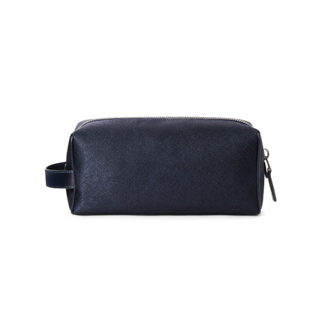 Blaue Pochette aus Leder und Nylon - Santoni - 4