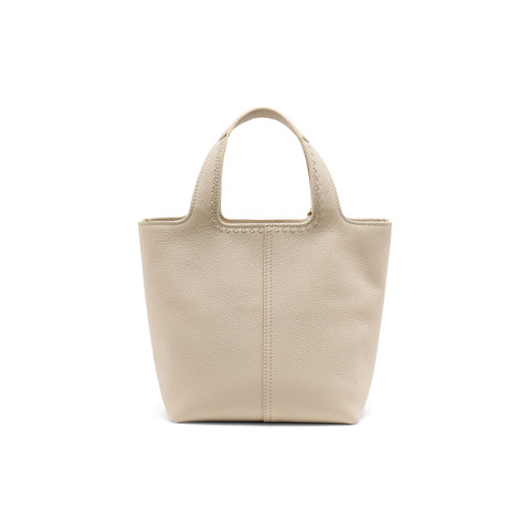 Beige tumbled leather handbag - Santoni - 4
