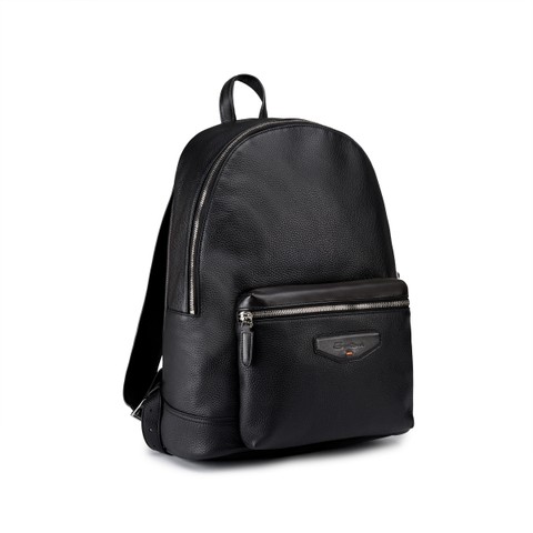 Black leather backpack - Santoni - 2
