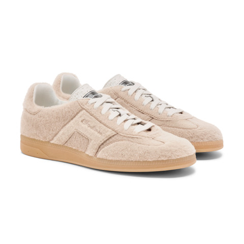 Men's beige fur sneaker - Santoni - 2
