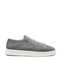 Men's green suede sneaker - Santoni - 1