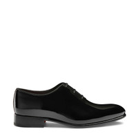 Men's black patent leather Oxford shoe - Santoni - 1