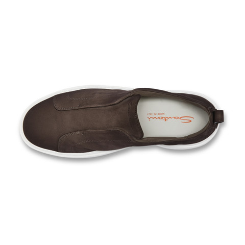 Graue Slip-on-Sneakers für Herren aus Nubuk - Santoni - 4