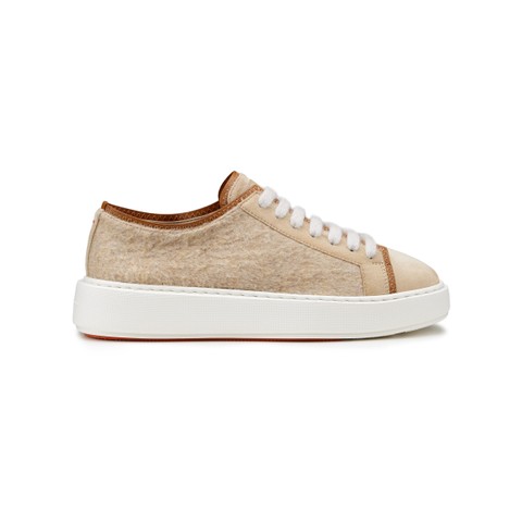 レディース スエードスニーカー グレージュ - Santoni - 1