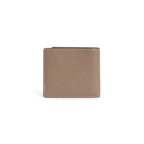 Beige tumbled leather wallet - Santoni - 4