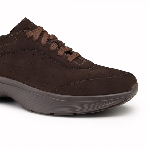 Men's dark brown suede Easy Bounce sneaker - Santoni - 6