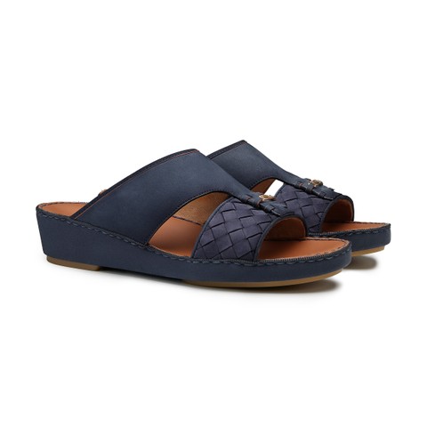 Men's blue suede sandal - Santoni - 2