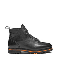 Men's black leather hiking boot - Santoni - 1