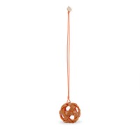 Brown woven leather sphere charm - Santoni - 2