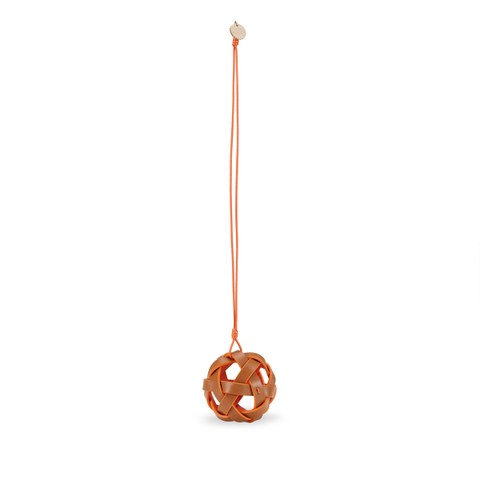 Brown woven leather sphere charm - Santoni - 2