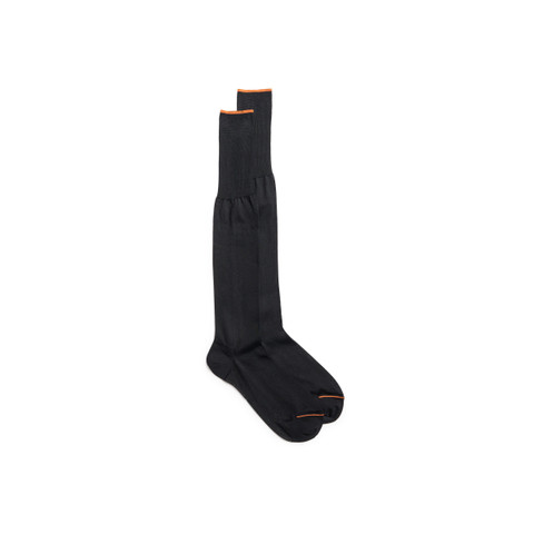 Black silk high socks - Santoni - 1