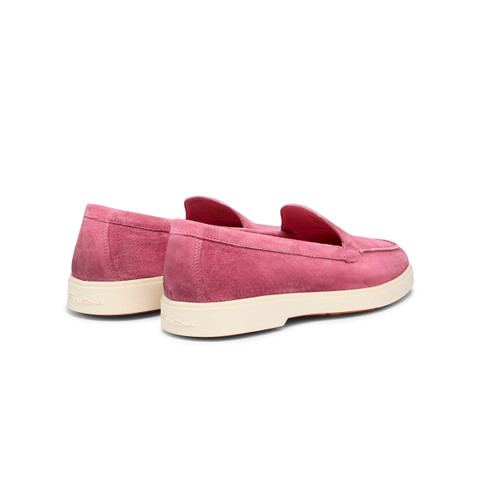 Women's pink suede loafer - Santoni - 3