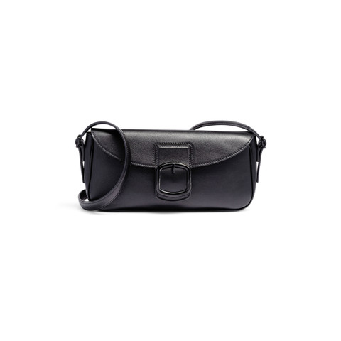 Schwarze Schultertasche aus Leder - Santoni - 1