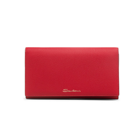 Red leather crossbody bag - Santoni - 1