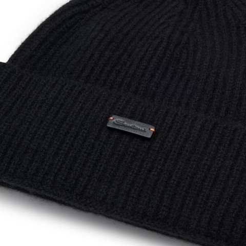 Berretto in cashmere nero - Santoni - 3