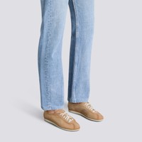 Women's beige suede sneaker - Santoni - 2