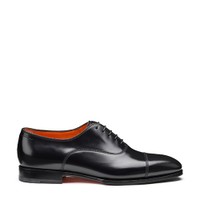 Men's black leather Oxford shoe - Santoni - 1