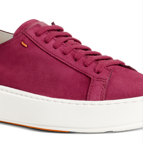 Women's red suede sneaker - Santoni - 5