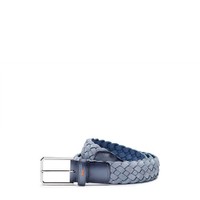 Light blue woven suede belt - Santoni - 1