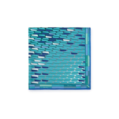 Light blue silk scarf - Santoni - 3