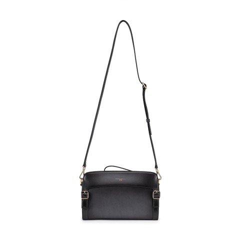 Sac &agrave; bandouli&egrave;re en cuir gris - Santoni - 3