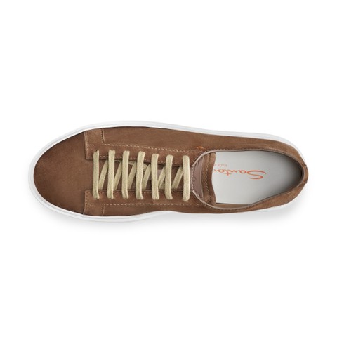 Men's brown suede sneaker - Santoni - 4
