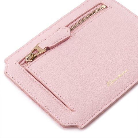 Pink tumbled leather document holder - Santoni - 4