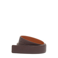 Dark brown tumbled leather belt strap - Santoni - 1