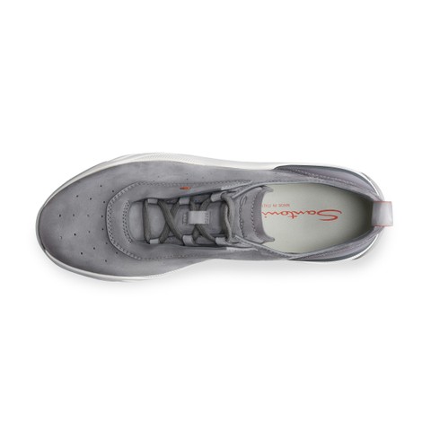 Men's grey nubuck sneaker - Santoni - 4