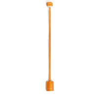 Orange tumbled leather lock charm - Santoni - 1