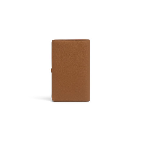 Light brown tumbled leather document holder - Santoni - 3
