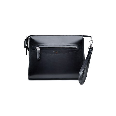 Black leather document holder - Santoni - 1
