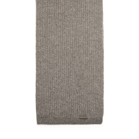 Grey cashmere scarf - Santoni - 3