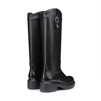 Schwarze Stiefel Easy f&uuml;r Damen aus Leder - Santoni - 2