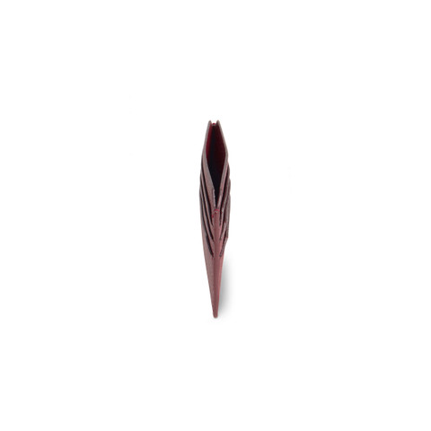 Red tumbled leather credit card holder - Santoni - 3