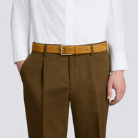 Men's light brown suede adjustable belt - Santoni - 2