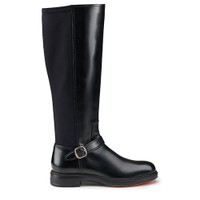 Women's black leather Easy boot - Santoni - 1