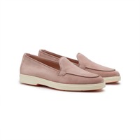 Women's pink suede loafer - Santoni - 2