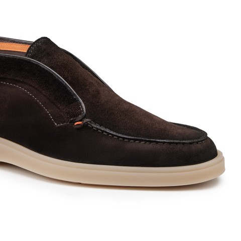 Men's dark brown suede desert boot - Santoni - 5