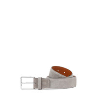 Taubengrauer verstellbarer Herrengürtel aus Wildleder - Santoni - 1